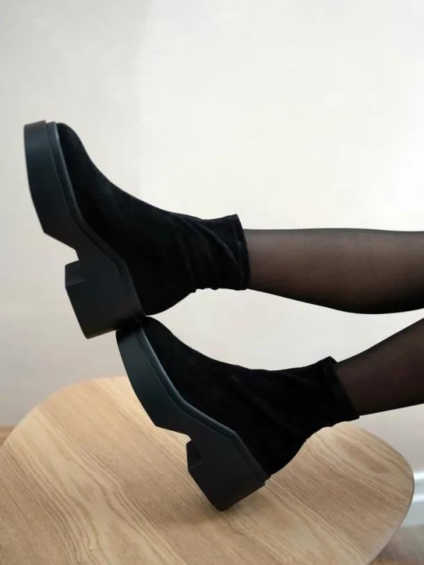 Women NELLE Suede Black Clergerie Ankle Boots