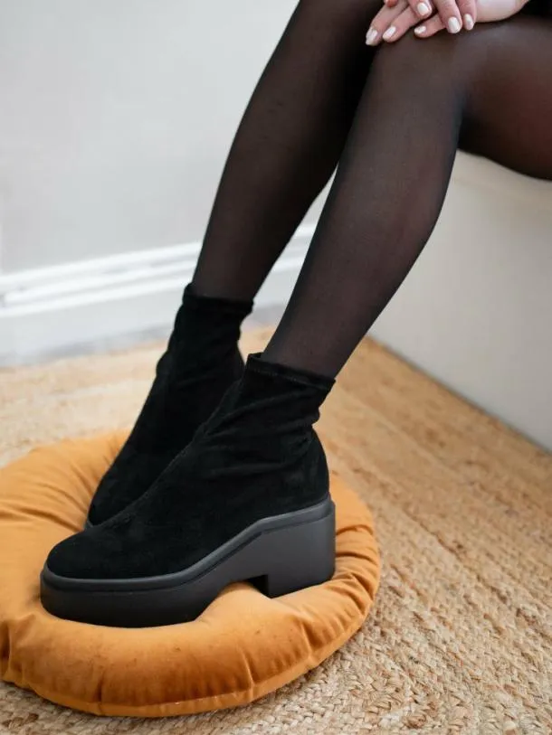 Women NELLE Suede Black Clergerie Ankle Boots
