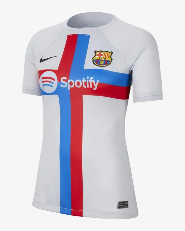 Women Nike All Clothing FC Barcelona 202223 Stadium Third Sky Greysignal Blueblack