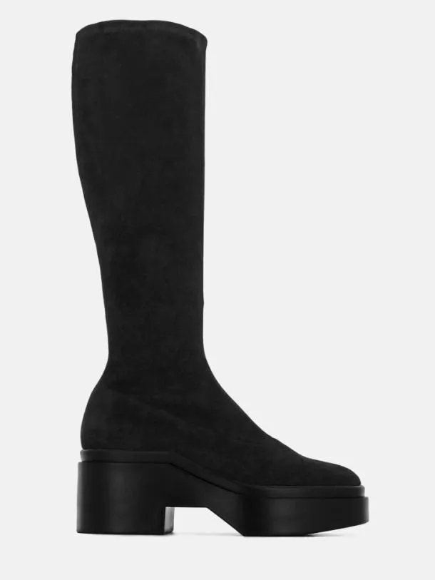Women NOVA Suede Stretch Black Clergerie Boots and High Boots
