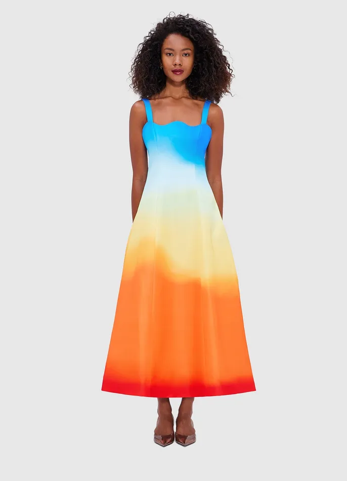 Women Odette Midi Dress 8211 Enigma Dresses and Jumpsuits LEO LIN