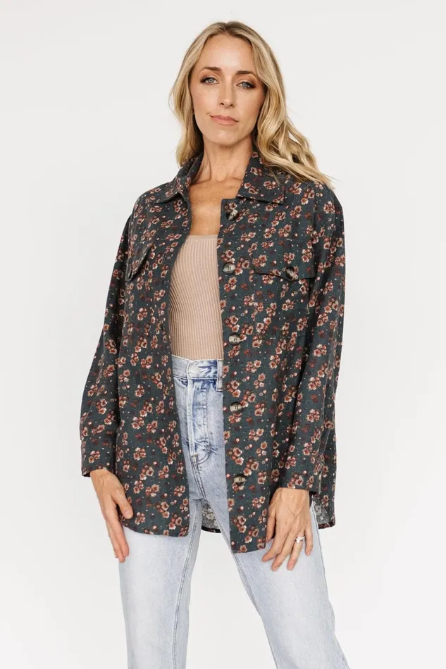 Women Outerwear Baltic Born Ada Shacket Jade Floral