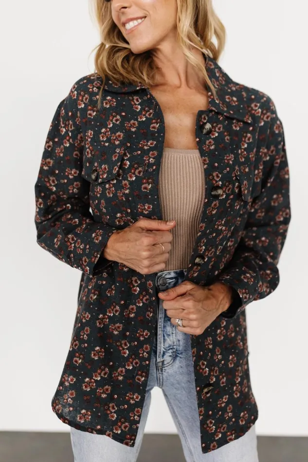 Women Outerwear Baltic Born Ada Shacket Jade Floral Women Outerwear Baltic Born Ada Shacket Jade Floral