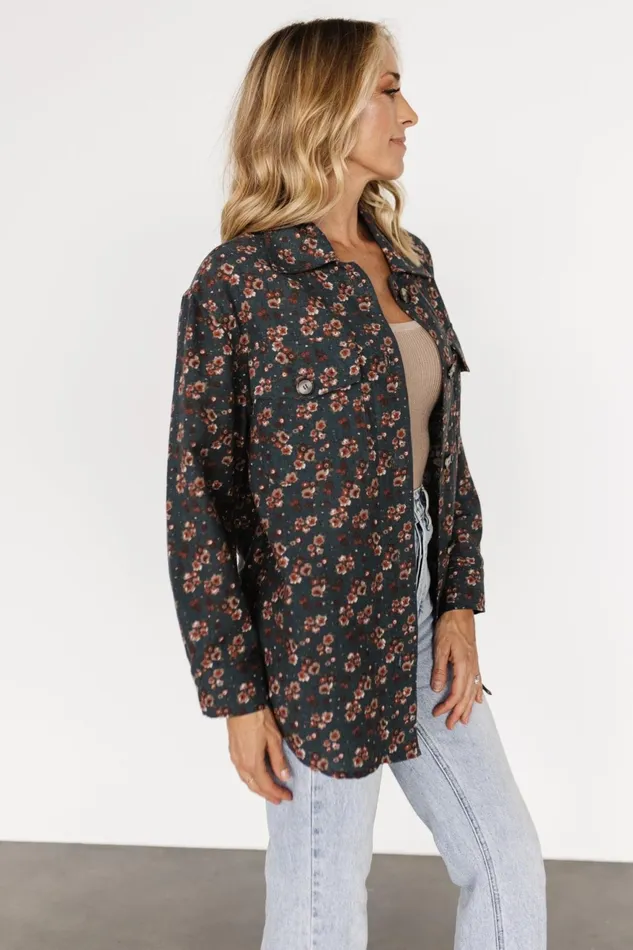 Women Outerwear Baltic Born Ada Shacket Jade Floral Women Outerwear Baltic Born Ada Shacket Jade Floral