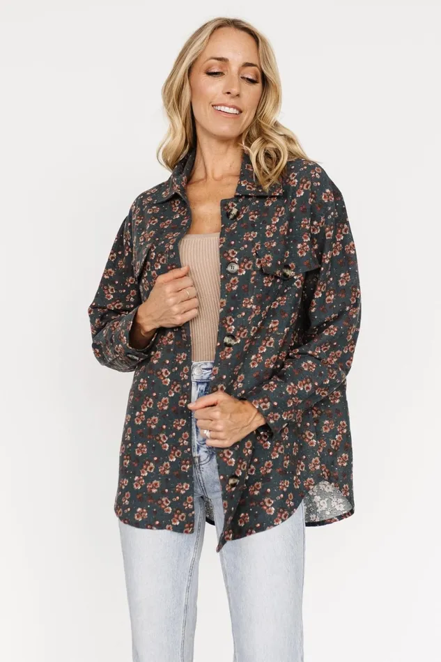 Women Outerwear Baltic Born Ada Shacket Jade Floral Women Outerwear Baltic Born Ada Shacket Jade Floral