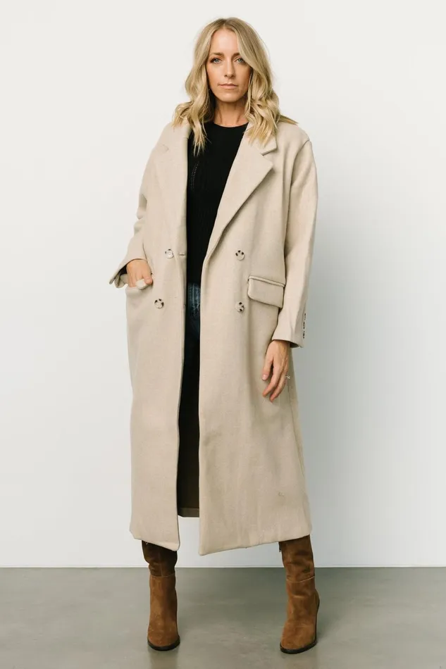 Women Outerwear Baltic Born Anderson Double Breasted Coat Natural
