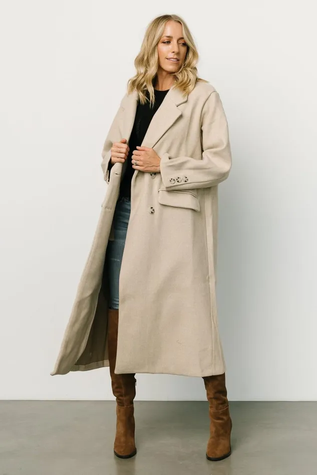 Women Outerwear Baltic Born Anderson Double Breasted Coat Natural Women Outerwear Baltic Born Anderson Double Breasted Coat Natural
