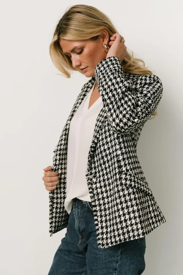 Women Outerwear Baltic Born Ginerva Blazer Black Ivory Women Outerwear Baltic Born Ginerva Blazer Black Ivory