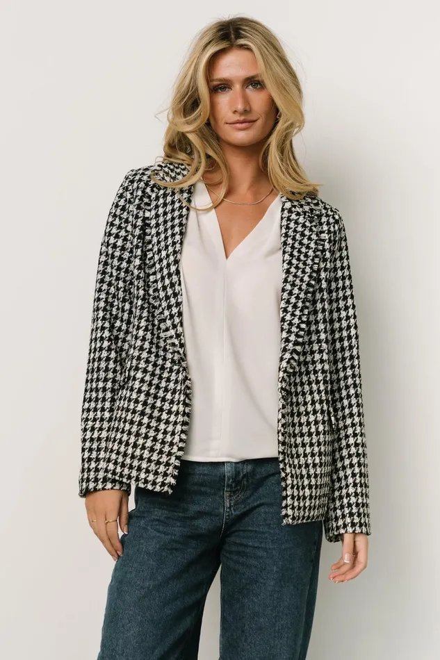 Women Outerwear Baltic Born Ginerva Blazer Black Ivory Women Outerwear Baltic Born Ginerva Blazer Black Ivory