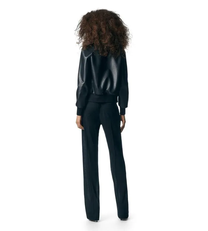 Women Outerwear Tom Ford Matte Calf Leather Bomber Black Women Outerwear Tom Ford Matte Calf Leather Bomber Black