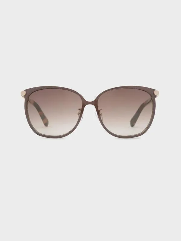 Women Oversized Square Sunglasses 8211 Brown CHARLES and KEITH Square