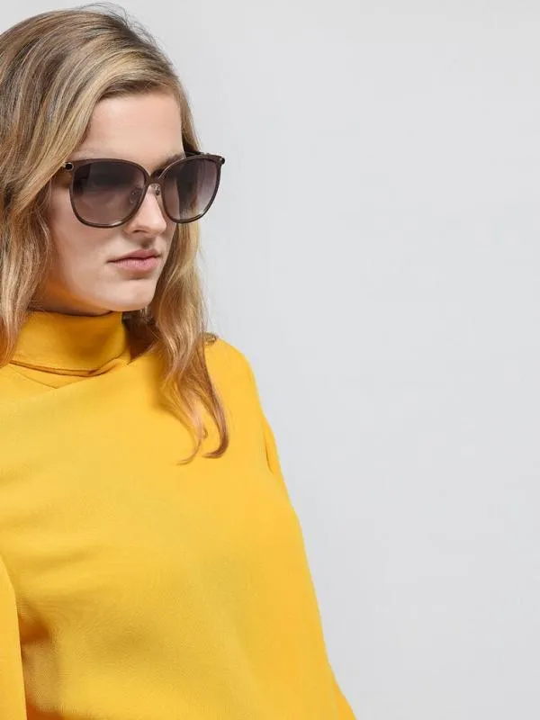 Women Oversized Square Sunglasses 8211 Brown CHARLES and KEITH Square