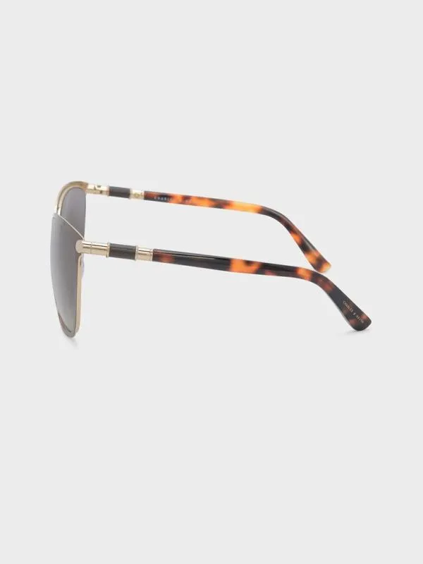 Women Oversized Square Sunglasses 8211 Brown CHARLES and KEITH Square