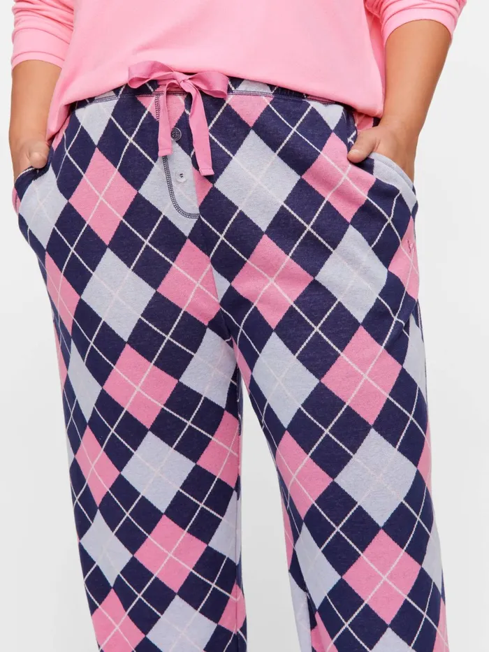 Women PA Plus Argyle Straight Leg Pj Pant Multi Peter Alexander Pants
