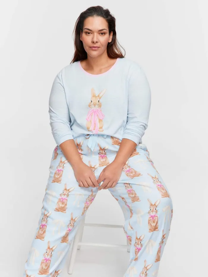 Women PA Plus Bow Bunny Bamboo Flannelette Classic Pj Pant Multi Peter Alexander Pants