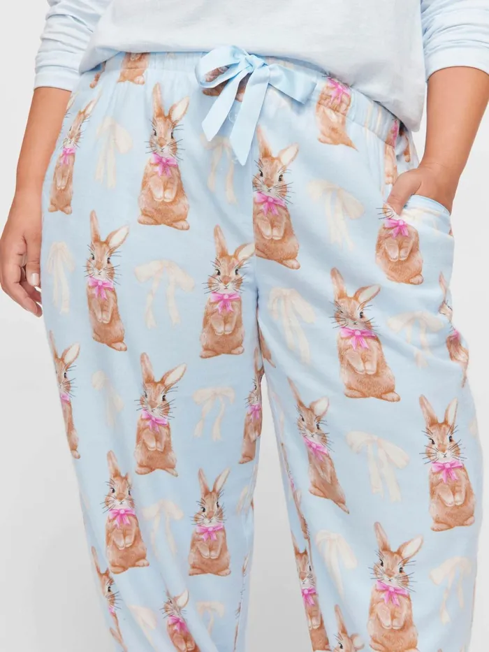 Women PA Plus Bow Bunny Bamboo Flannelette Classic Pj Pant Multi Peter Alexander Pants