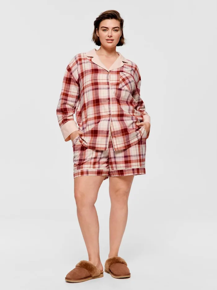 Women PA Plus Cream Check Shirt Multi Peter Alexander Tops