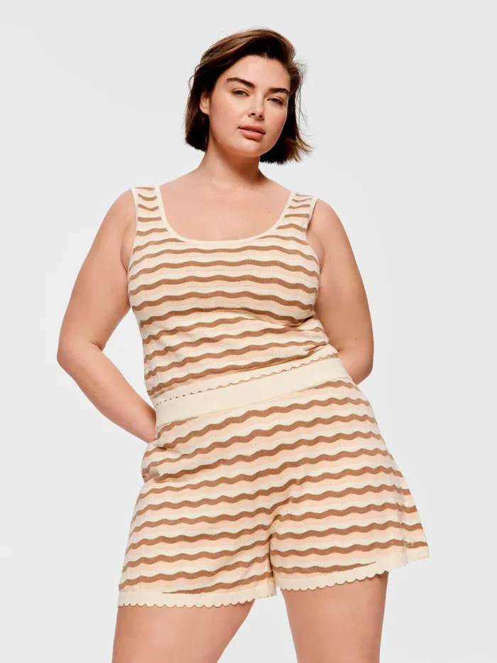 Women PA Plus Knit Crop Multi Peter Alexander Tops
