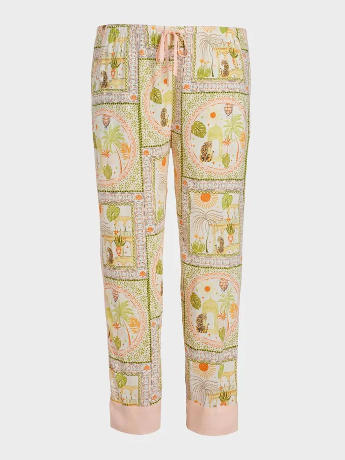 Women PA Plus Scarf Print Long Wide Leg Pj Pant Multi Peter Alexander Pants