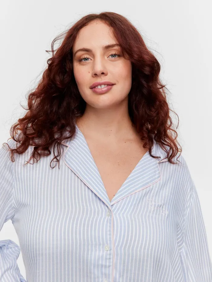 Women PA Plus Stripe Long Sleeve Nightshirt Multi Peter Alexander Online Only Styles