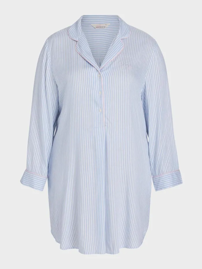 Women PA Plus Stripe Long Sleeve Nightshirt Multi Peter Alexander Online Only Styles