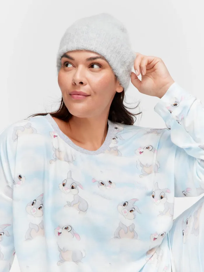 Women PA Plus Thumper Plush Long Pj Set Multi Peter Alexander Sets and Onesies Women PA Plus Thumper Plush Long Pj Set Multi Peter Alexander Sets and Onesies