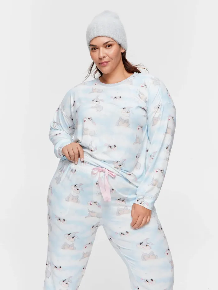 Women PA Plus Thumper Plush Long Pj Set Multi Peter Alexander Sets and Onesies