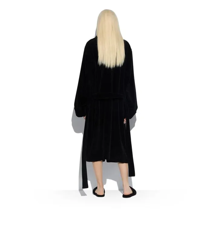Women Pajamas and Robes Tom Ford Towelling Cotton Robe Black