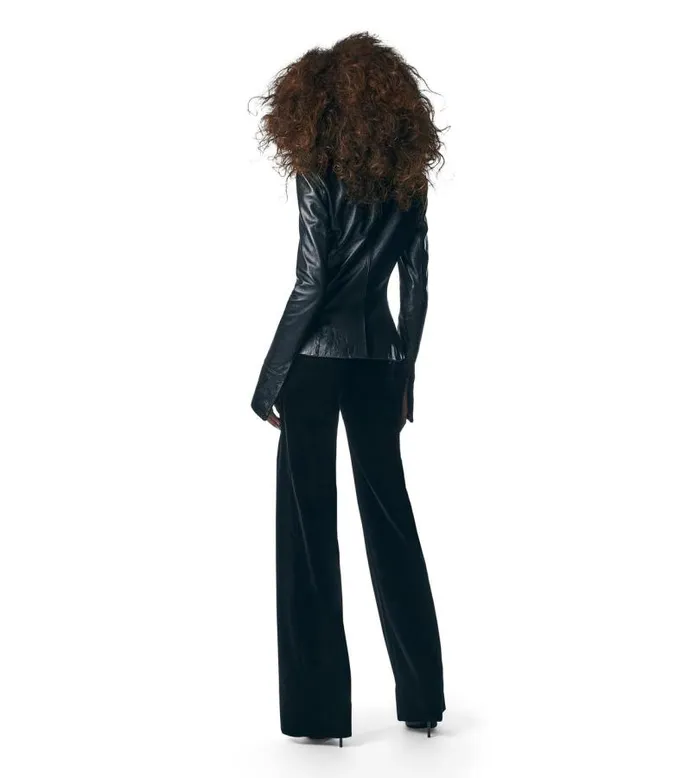 Women Pants and Shorts Tom Ford Cotton Velvet Wide Leg Pants Black Women Pants and Shorts Tom Ford Cotton Velvet Wide Leg Pants Black