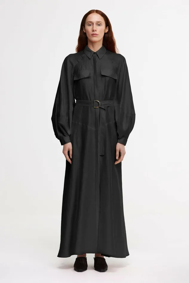 Women PENNARLY MIDI DRESS Charcoal Acler Maxi Dresses