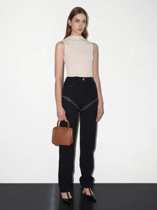 Women Perline Sculptural Top Handle Bag 8211 Chocolate CHARLES and KEITH Top Handle Bags
