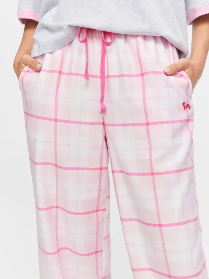 Women Pink Check Classic Pj Pant Multi Peter Alexander Pants