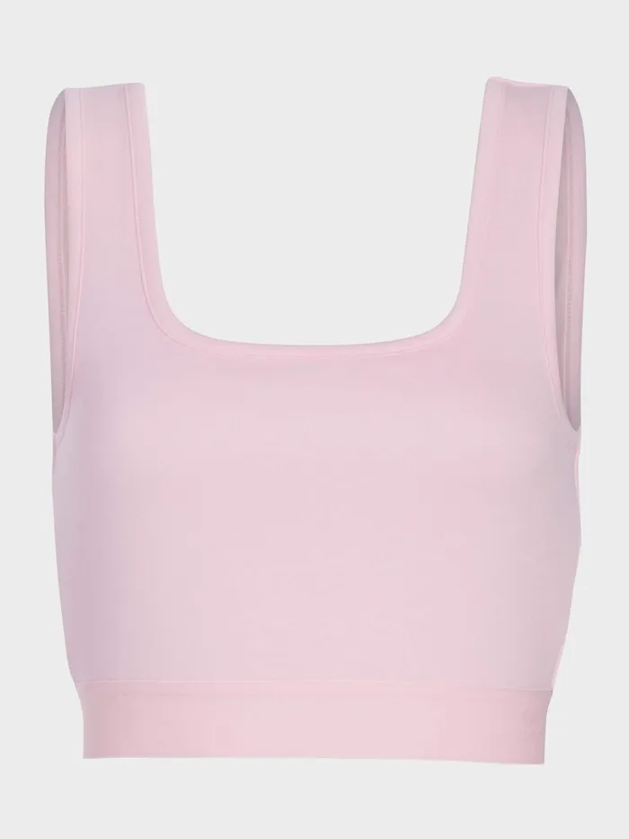 Women Pink Logo Crop Pale Pink Peter Alexander Tops