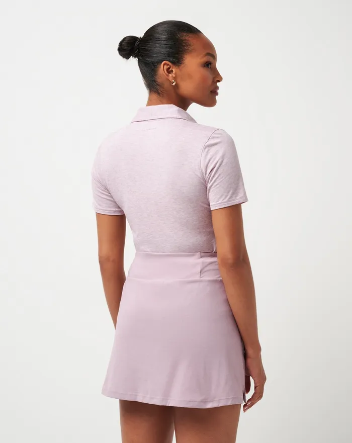 Women Polos TravisMathew FEATHERWEIGHT ACTIVE POLO Heather Mauve Shadows