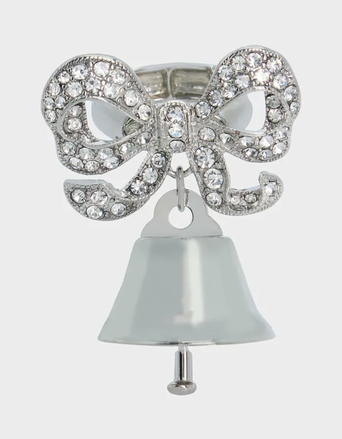 Women PRENUP BELL RING CRYSTAL Betsey Johnson