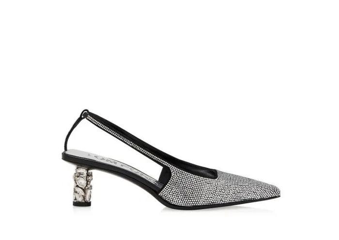 Women Pumps Tom Ford Crystal Stone Bejewelled Slingback Crystal
