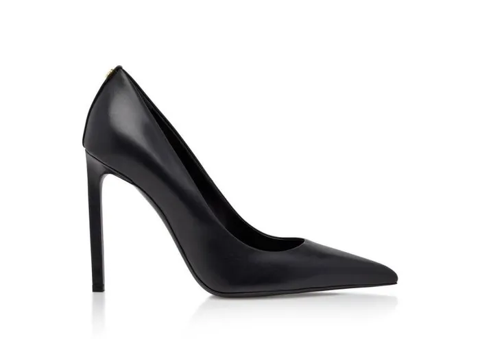 Women Pumps Tom Ford Leather T Screw Pump Black