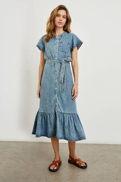 Women Rails Dresses and Rompers Kahlo Dress Mid Blue