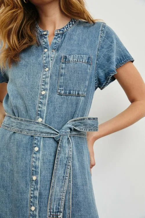 Women Rails Dresses and Rompers Kahlo Dress Mid Blue Women Rails Dresses and Rompers Kahlo Dress Mid Blue