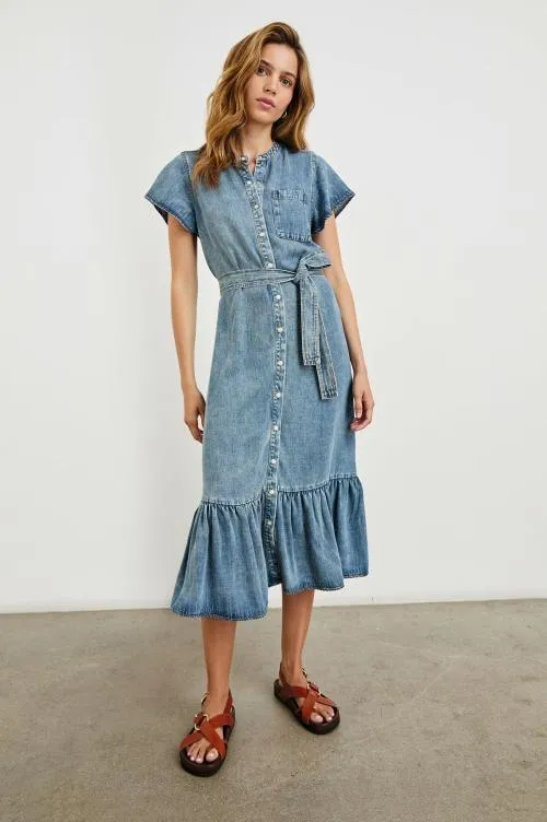 Women Rails Dresses and Rompers Kahlo Dress Mid Blue Women Rails Dresses and Rompers Kahlo Dress Mid Blue