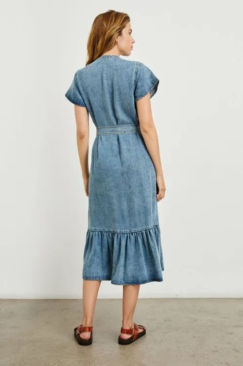 Women Rails Dresses and Rompers Kahlo Dress Mid Blue Women Rails Dresses and Rompers Kahlo Dress Mid Blue