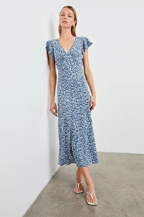 Women Rails Dresses and Rompers Kenz Dress Blue Mixed Cheetah Women Rails Dresses and Rompers Kenz Dress Blue Mixed Cheetah