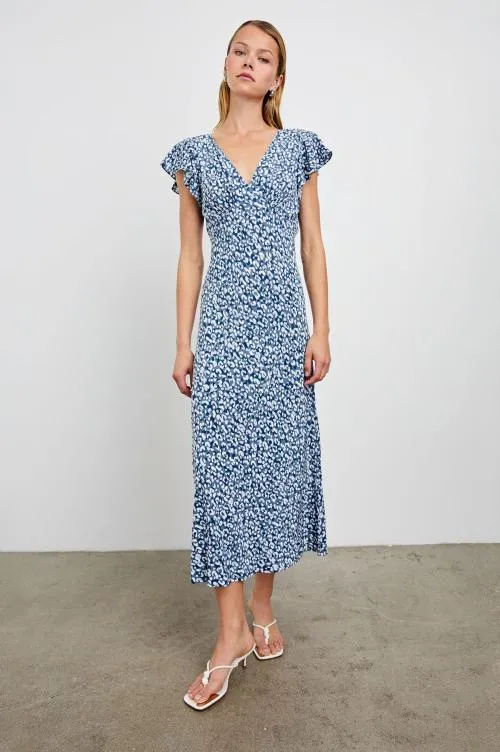 Women Rails Dresses and Rompers Kenz Dress Blue Mixed Cheetah Women Rails Dresses and Rompers Kenz Dress Blue Mixed Cheetah