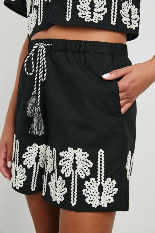 Women Rails Pants and Shorts Armanda Short Black Ivory Palm Trees Women Rails Pants and Shorts Armanda Short Black Ivory Palm Trees