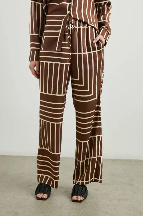 Women Rails Pants and Shorts Damani Pant Brown Line Art