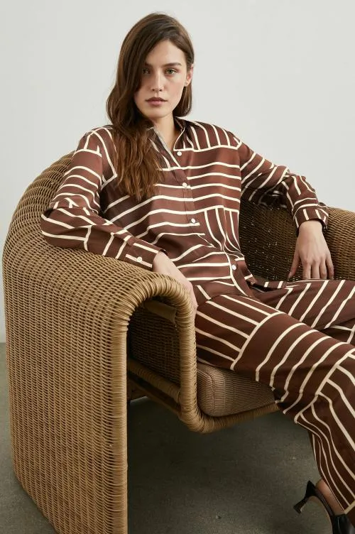 Women Rails Pants and Shorts Damani Pant Brown Line Art Women Rails Pants and Shorts Damani Pant Brown Line Art