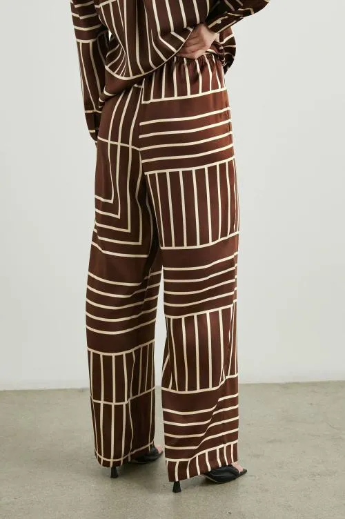 Women Rails Pants and Shorts Damani Pant Brown Line Art Women Rails Pants and Shorts Damani Pant Brown Line Art