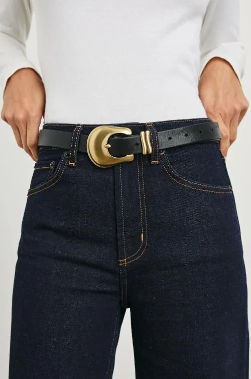 Women Rails Shoes and Accessories Rodeo Belt Black Gold Women Rails Shoes and Accessories Rodeo Belt Black Gold