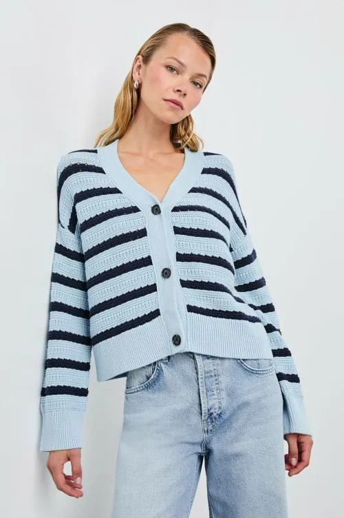 Women Rails Sweaters Geneva Cardigan Sky Navy Stripe