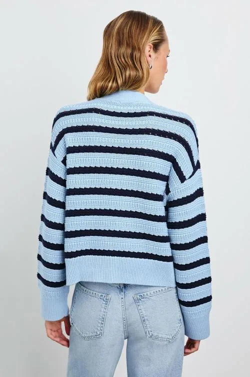 Women Rails Sweaters Geneva Cardigan Sky Navy Stripe Women Rails Sweaters Geneva Cardigan Sky Navy Stripe